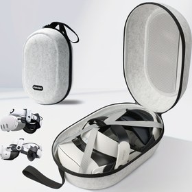 Resim Dayanıklı Kılıf, Meta Quest 3/3S, BOBOVR M3PRO S3PRO ve Diğer Cihazlar İçin Tasarlanmış, VR Ekipmanları, Elite Baş Kemeri, Kontrolörler, Adaptörler ve AA Piller için Yeterli Depolama Sunar, Quest 3 ve Quest 3S için Seyahat ve Güvenlik İçin Lens Kapağı da Dahil, Dji Drone Aksesuarı, Dji Mini Çanta, Dji M Çanta, VR Aksesuarı 
