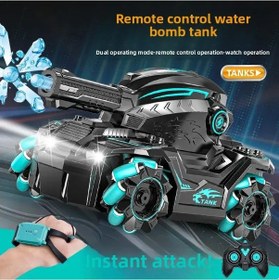 Resim Samdoo Kollektif Savaş Oyunları İçin Çocuklar İçin El Hareketi Ve Kumanda Kontrollü 4wd Çarpık Yol Tankı, Su Mermisi Atanabilir Dayanıklı Plastik Oyun Araçları Diğer 