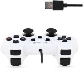 Resim Kontorland Kablolu PC Gamepad – D-Input & X-Input Destekli Çift Titreşimli USB Oyun Kolu (Beyaz) 