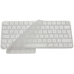 Resim Apple Magic Keyboard 3 Uyumlu LockKey TouchID A2449 A2450 US İngilizce Şeffaf Klavye Koruyucu 