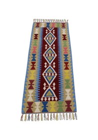 Resim Zehra Abla Halı Yeni El Dokuma Pınarbaşı Kayseri Yün Mini Yolluk Kilim 6313 
