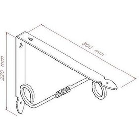 Resim Ferforje Dekoratif Raf Altı Raf Ayağı Konsol Beyaz 30 Cm N11.20713 