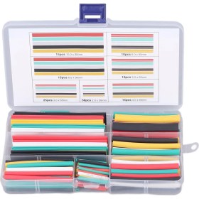 Resim 140 Adet Isıyla Daralan Makaron Kiti Isıyla Daralan Makaron Dıy Elektrik Kablosu Çeşitli Boru 