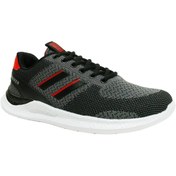 Resim Kinetix Siyah Kırmızı Gri Bağcıklı Sneakers Spor Ayakkabı 