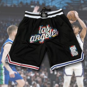 Resim Los Angeles Siyah Basketball Şort - 2XL 