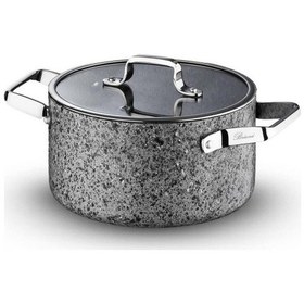 Resim Brioni Stone-age 32 Cm Çizilmez Yanmaz Yapışmaz İndüksiyonlu Derin Tencere Gri 