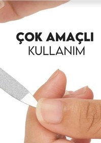 Resim Vi Caro 3lü Set 1 Adet Çok Amaçlı Makas + 2'li Kağıt Törpü + Çift Taraflı Tırnak Eti Temizleyicili Törpü 