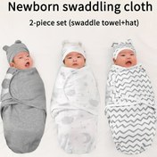 Resim 2 Adet Yenidoğan Sallama Battaniyesi - Orta Boy, 0-6 Ay İçin Güçlü Sarma Tasarımı, Tüm Mevsimler İçin Bebek Gereci, Bebek Duşları İçin Mükemmel Hediye 
