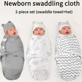 Resim 2 Adet Yenidoğan Sallama Battaniyesi - Orta Boy, 0-6 Ay İçin Güçlü Sarma Tasarımı, Tüm Mevsimler İçin Bebek Gereci, Bebek Duşları İçin Mükemmel Hediye 