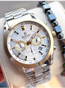 Resim Reward Kronometreli 5 Atm Suya Dayanıklı 2 Yıl Garantili Bileklik Hediyeli Erkek Kol Saati Rw202.3 Gümüş - Sarı 