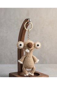 Resim Taze Kal Örgü Amigurumi Sid Karakteri Tasarım El Yapımı Anahtarlık Ve Çanta Süsü 