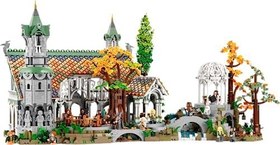 Resim LEGO Icons YÜZÜKLERİN EFENDİSİ: RIVENDELL 10316 - Yetişkinler için Hediye Fikri, Frodo, Sam, Bilbo Baggins, Boromir, Legolas ve Gri Gandalf Dahil 15 Minifigür İçeren Model Yapım Seti (6167 Parça) 