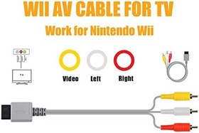 Resim 2'si 1 arada Wii AV Kabloları Kompozit Ses Video Kablosu + Wii Sensör Çubuğu Wii Kablolu Kızılötesi Ray Sensör Çubuğu Nintendo Wii ve Wii U ile Uyumlu 