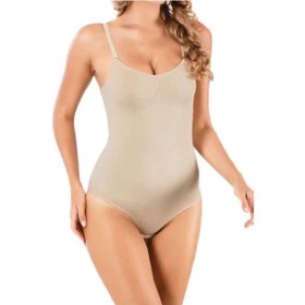 Resim Kadın Bej Çıtçıtlı Body Korse 9016 Beyaz 