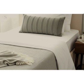 Resim Gri %100 Pamuk İskandinav Uzun Yastık 40x100 İçi Dolgulu Gri 