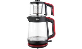 Resim Fakir Siyah Kırmızı Bestea 1900 W Cam Çay Makinası 