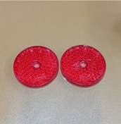 Resim Kırmızı Renk Yuvarlak Reflektör Plastik Vidalı 6mm 2 Adet 