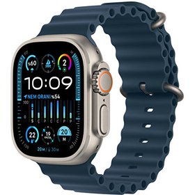 Resim Apple Watch Ultra 2 GPS + Cellular, 49mm Titanium Case with Blue Ocean Band Apple