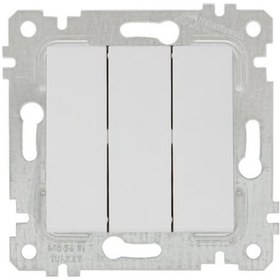 Resim Mutlusan Rita Beyaz Üçlü Anahtar Çerçeve Hariç 