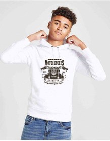 Resim American Moto Costum Classics Baskılı Unisex Çocuk Sweatshirt (534657268) Beyaz 