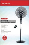 Resim Süsler Sv - 1806r Poyraz Uzaktan Kumandalı Vantilatör - Siyah 