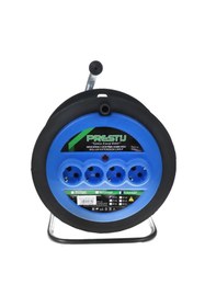 Resim Prestijj 4lü Elektrik Seyyar Makaralı Uzatma Kablo 3x2.5mm 50m 