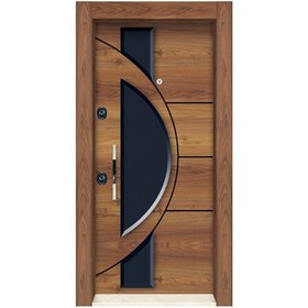 Resim Çelik Kapı Modelleri Ahşap Kaplama Kabartmalı Daire Kapısı Sağ 10 