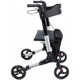 Resim Lüks Rollatör Yürüteç Hasta Yürüteci Tekerlekli Frenli Oturma Aparatlı P777 