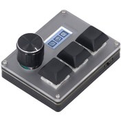 Resim Wezone Kablolu Özel Klavye: 3 Tuş + Dönüştürücü, 0.96 İnç Lcd Renkli Ekran, Rgb Işık Efekti, Akrilik Malzeme, 3 Senaryo Modu 
