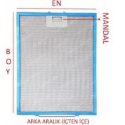Resim Parmis Profilo Davlumbaz 25X30 cm Çift Tırnaklı Arka Ara 12,5 cm Filtre 