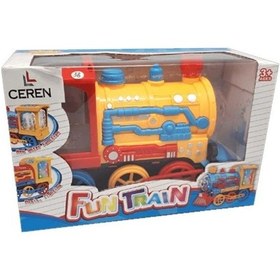 Resim Oyuncak Tren Sesli Işıklı Hareketli Pilli Oyuncak Tren Lokomotif 