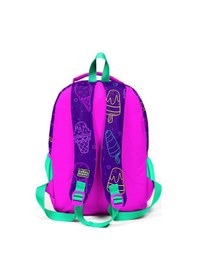 Resim Coral High Kids Mor Pembe Dondurma Desenli Üç Bölmeli Okul Sırt Çantası 23655 