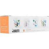 Resim Lidyahan Store - 4'lü Moka Kahve Bardak Seti - Kulpsuz Kahve Shot Bardağı - Bicchierini - Karma Renk - Arte Desen Serisi - Porselen 