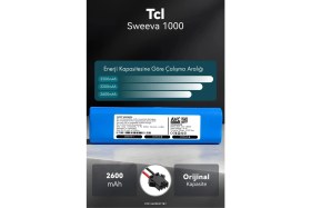 Resim Tcl Sweeva 1000 2600MAH Robot Süpürge Bataryası - Maksimum Ömür, Güvenli Şarj Koruması 