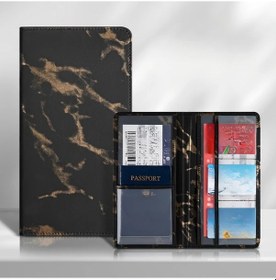 Resim Cloud011 Siyah 1 Adet Pu Deri Araç Belge Çantası Şeffaf Pencere Çoklu Kart Yuvası Ehliyet Ve Ruhsat Kılıfı 