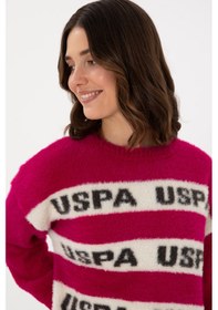 Resim U.S. Polo Assn. Kadın Fuşya Bisiklet Yaka Kazak 50294259-VR023 