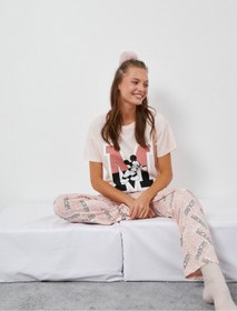 Resim Koton Mickey Mouse Baskılı Pijama Takımı 