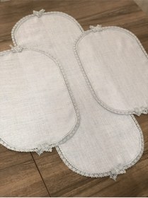 Resim İpekce kanavice Gri 3 Lü Yatak Odası Takımı Linen Kumaş 