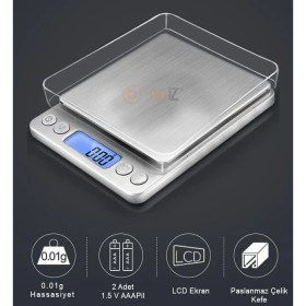 Resim Storemax Bydiz Dijital Ekran Kuyumcu Mutfak Eczane ve Epoksi Uygun Hassas Terazi 500 Gr. Kapasite /0.01 Gr. Hassasiyet Tartı Professional LCD Ekran 