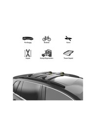 Resim Renault Grand Scenic Mk3 2009-2016 Turtle Air1 Ara Atkı Gri 