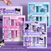 Resim Sanrio Authorized Stationery Set, for Kuromi My Melody Cinnamoroll, Mixed Color Plastic, College Ruled, No Feathers, Perfect Office Supplies Gift Box for Back to School and Holidays 