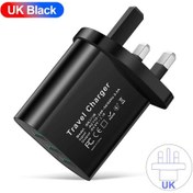 Resim 3usb Telefon Şarj Cihazı 2.1a Hızlı Şarj Samsung Xiaomi Huawei İphone Uyumlu Cep Bk373b Uk Black 1 Adet 