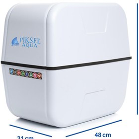 Resim Piksel Aqua 12 Aşamalı Alkali Standart Memb. Multimineralli Çelik Tanklı Su Arıtma Cihazı 
