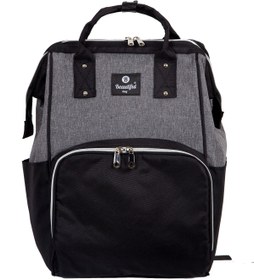 Resim beautiful bag Siyah Gri Bebek Bakım Çantası 
