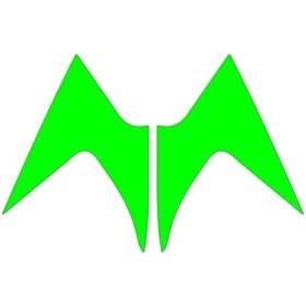 Resim Mondial Mh Drift 2011 - 2020 Uyumlu Flo Yeşil Ön Siperlik Yan Sticker 