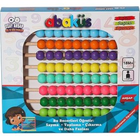 Resim 8455 Ahşap Ayaksız Abaküs Çok Renkli 