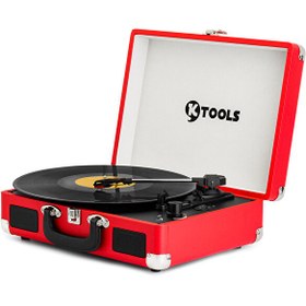 Resim Ktools Nostalgie K344 Bluetoothlu Çanta Kırmızı Pikap 