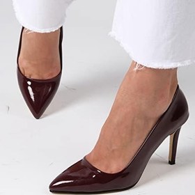 Resim Mio Gusto Basic Bordo Rugan Kadın Stiletto Topuklu Ayakkabı 