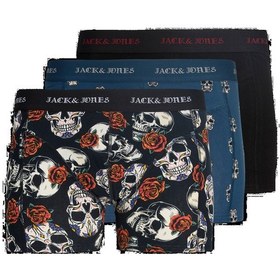 Resim Jack&Jones Jacmurphy Skull 3'lü Erkek Boxer 12283379 (12283379) 