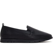 Resim Kadın Siyah Deri Comfort Loafer Derimod